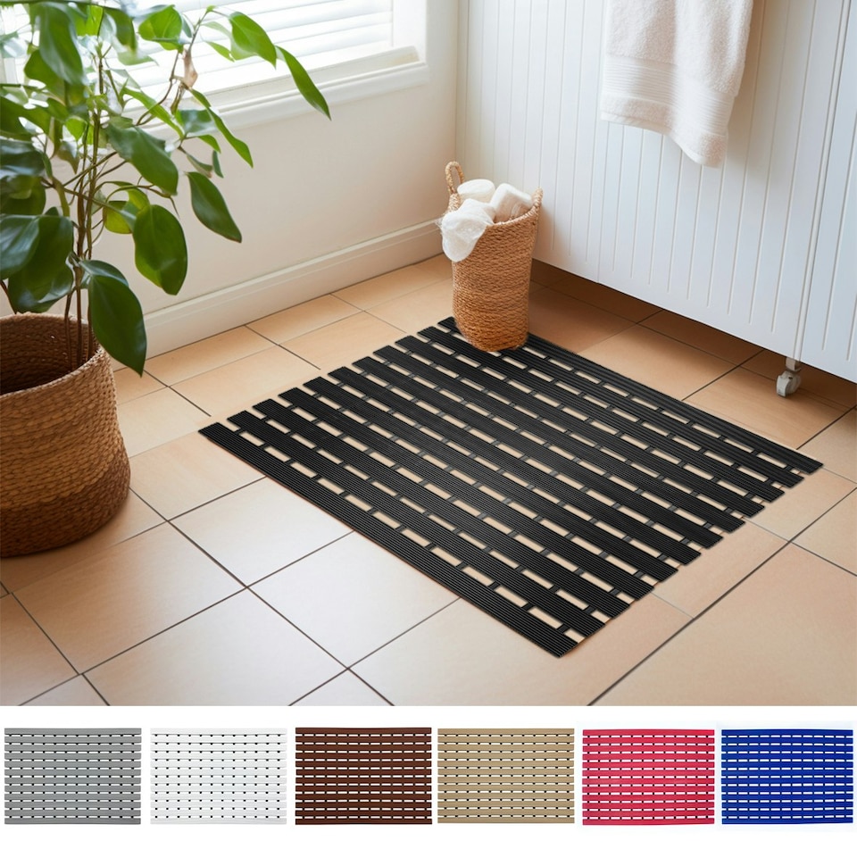 image 1 of PVC Duckboard Non-Slip Shower Mat