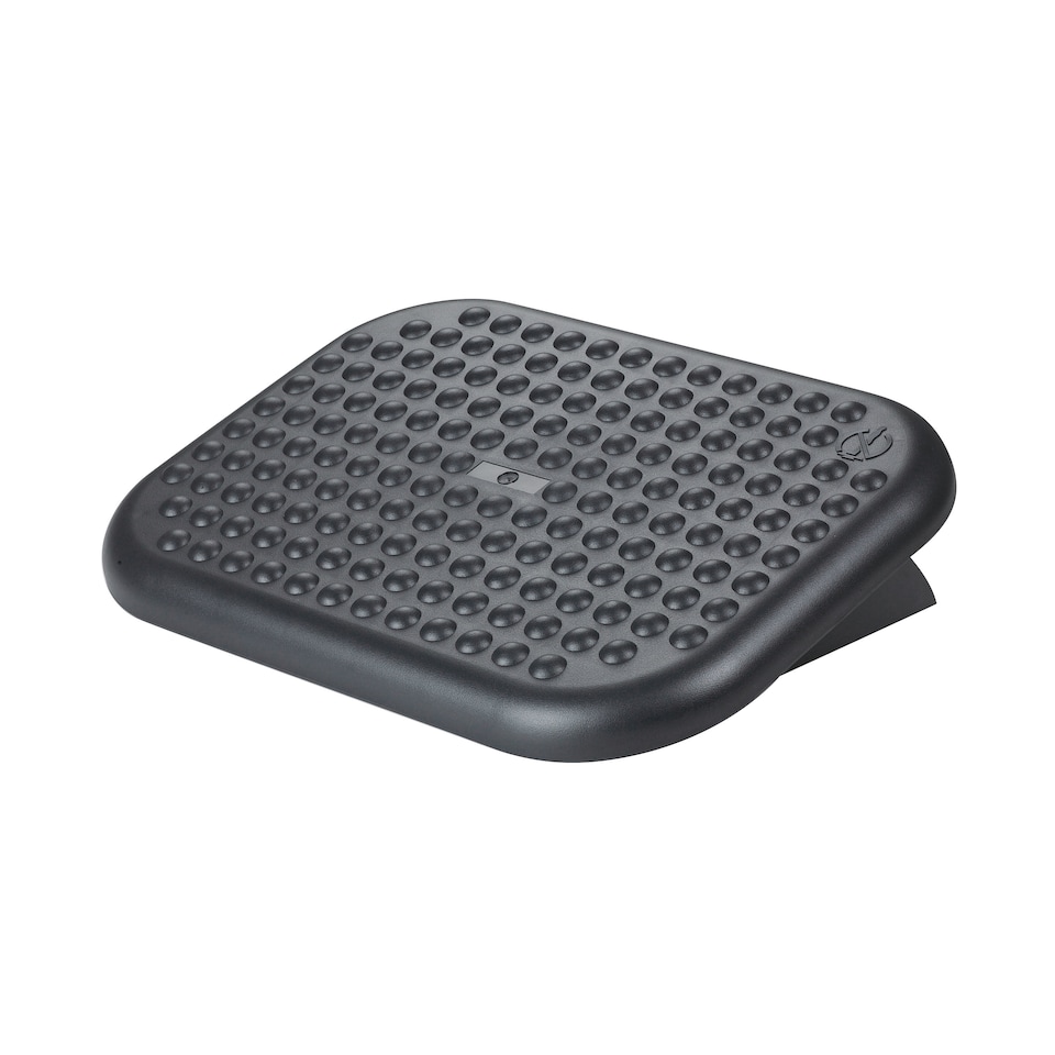 image 1 of Q-Connect Economy Footrest Black Tilt Action Ergonomic Foot Rest Non-Slip Massage Surface