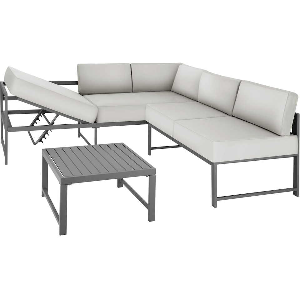 image 1 of Garden Lounge Set Faro Corner Sofa Outdoor Aluminium