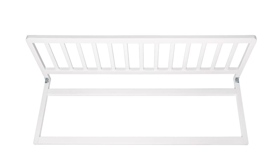 image 1 of Safetots Narrow Wooden Bed Guard, White, 38cm High x 90cm Wide, Toddler Bedrail for Safety, Secure Child Bed Rail