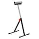 image 1 of HOMCOM Folding Roller Stand, Material Support Pedestal with Ball Bearing Roller Height Adjustable Portable, Metal Construction, Black