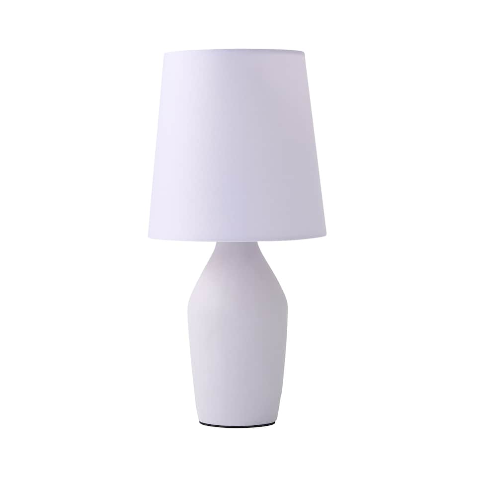 image 1 of ValueLights Arlo Pair of Lilac Ceramic Table Lamps Lilac Shades & Bulbs | Purple