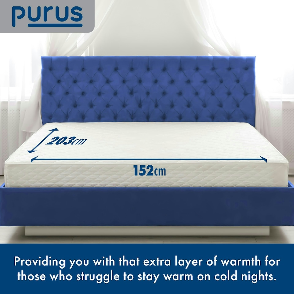 image 1 of Purus King Size Bed Heated Electric Under Blanket Fitted Cover Dual Control