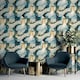 image 4 of Arthouse Abstract Marble Textured Wallpaper - Teal/Gold - 10m x 53cm Green