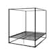 image 6 of Ashwell Modern Four 4 Poster Black Metal Bed Frame (King)