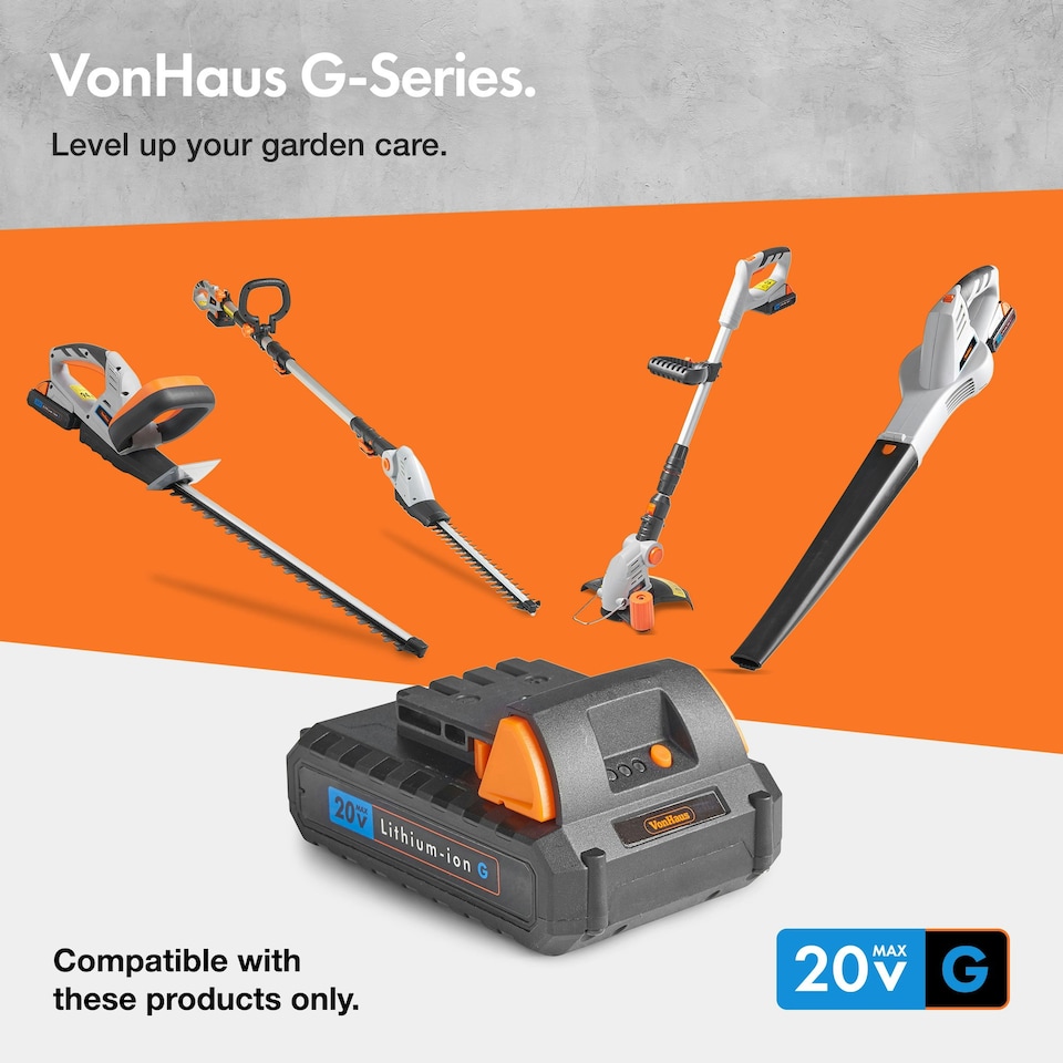 image 1 of VonHaus Cordless Hedge Trimmer with 20V Battery