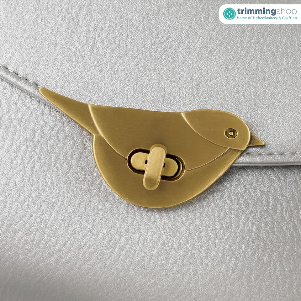 image 1 of Bird Twist Turn Lock Clasp, Decorative Closure For Leathercraft Projects