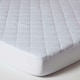 image 1 of Homescapes Quilted Waterproof Mattress Protector - Super King Size | White | Super King
