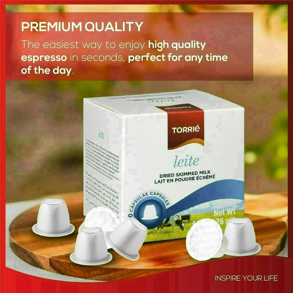 image 1 of Skinny Milk Creamer Nespresso ® Compatible Coffee Machine Pods (10 Pods)