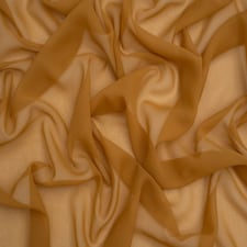 Minerva Core Range Gold Light Sheer Chiffon Fabric for Dressmaking, 110cm / 43" Wide - per metre