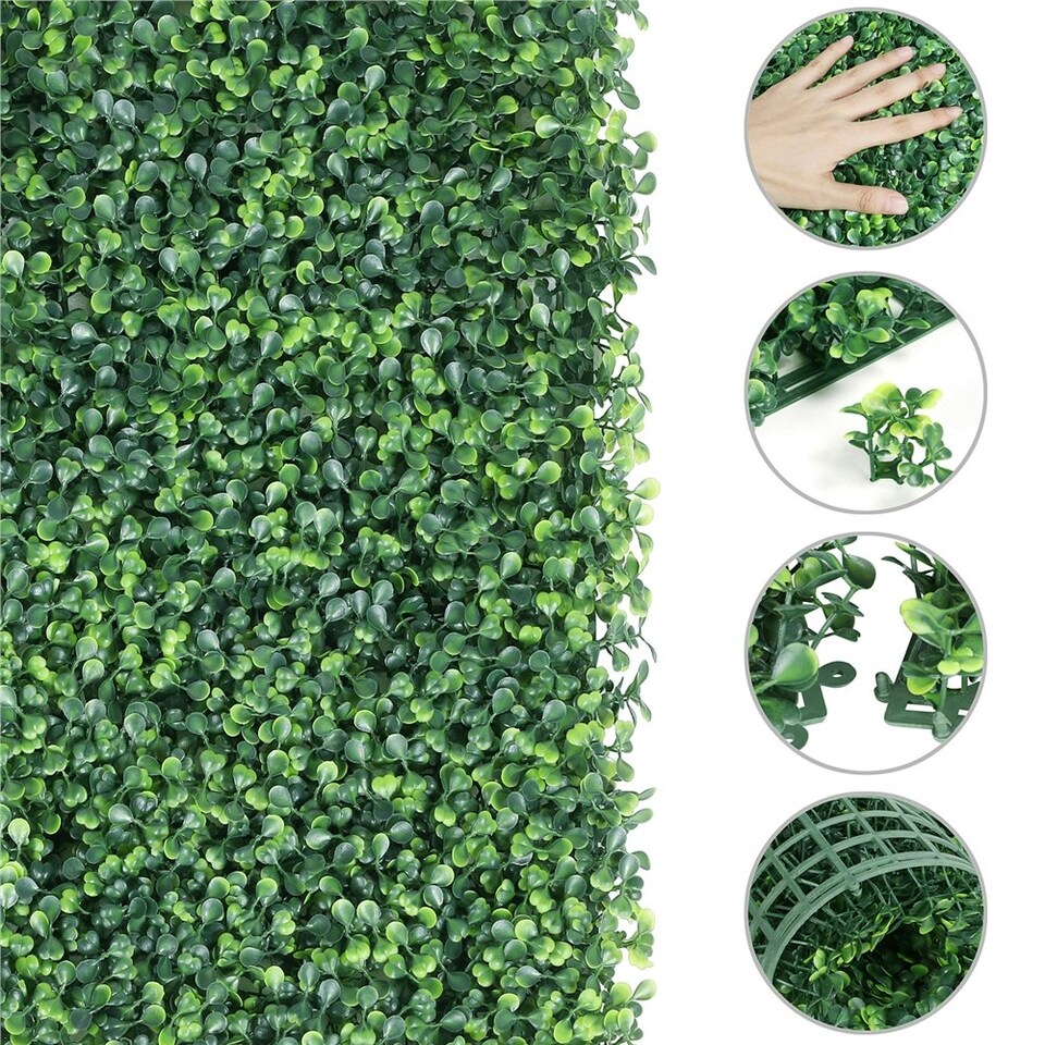 image 1 of Yaheetech Artificial Boxwood Hedge Panel Plastic Greenery