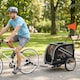 image 7 of PawHut 2-In-1 Dog Bike Trailer Stroller w/ Universal Wheel Reflector Flag