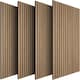image 1 of Acoustic Wall Panels with Wood Veneer Slats, Thick Felt and Easy to Install | Brown | oak | 120 x 60 x 120 cm | 4