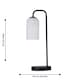 image 8 of Set of 2 Victoria - Black Touch Lamps with Frosted Glass Shades | Black | White | Large | 2