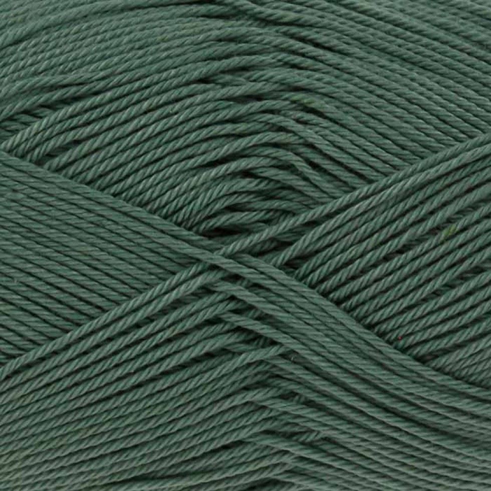 King Cole Green Giza Cotton 4 Ply Yarn (Value Pack 12 x 50g Balls) For Crochet, Knitting - 158m per ball