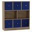 Oak & Royal Blue