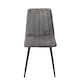 image 5 of Aspen White 80cm Square Dining Table with 4 Upholstered Cord Fabric Diamond Stitch Chairs - Stylish Compact Dining Set | Grey | Grey | 1