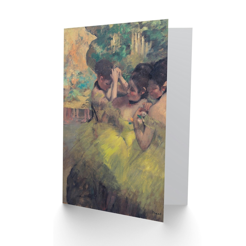 image 1 of Edgar Degas Yellow Dancers Wings Blank Art Card