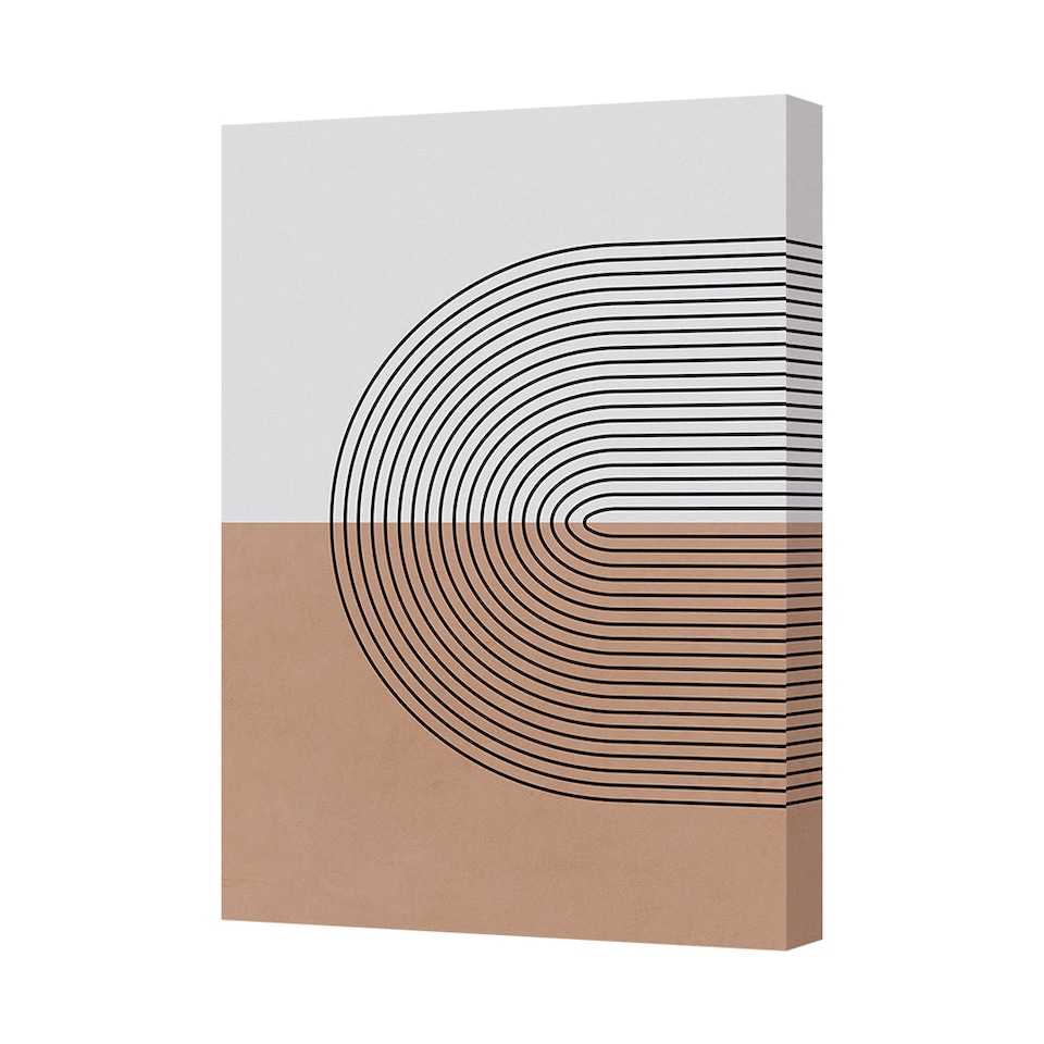 Abstract Circle Geometric Canvas Wall Art Modern Print - Tesco Groceries