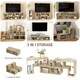 image 5 of HOMCOM TV Unit for TVs up to 75 Inches, Free Combination TV Stand, Grey