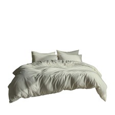 Plain Dyed Easy Care Polycotton Duvet Cover And Pillowcase/s Set Bed Linen Cream | Cream | Super King