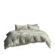 image 1 of Plain Dyed Easy Care Polycotton Duvet Cover And Pillowcase/s Set Bed Linen Cream | Cream | Super King