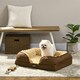 image 2 of PawHut Dog Bed Calming Pet Bed Dog Mattress for Small Dogs - Brown