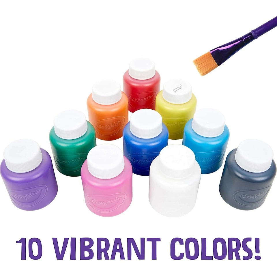 image 1 of Crayola Washable Kids Paint Set Pack Of 10
