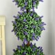 image 8 of HOMCOM Set of 2 Decorative Artificial Plants Ball Trees with Lavender Flowers in Pot Fake Plants for Home Indoor Outdoor Decor, 110cm, Green