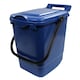 image 1 of Large Compost Caddy - Blue - for Food Waste Recycling (23 Litre) - 23L Plastic Composting Kerbside Bin with Composting Guide