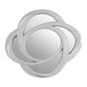 image 1 of Opus Silver Finish Elliptical Design Wall Mirror Silver