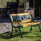 image 5 of Kids 2 Seater Wooden & Cast Iron Garden Patio Childrens Bench with Animal Design
