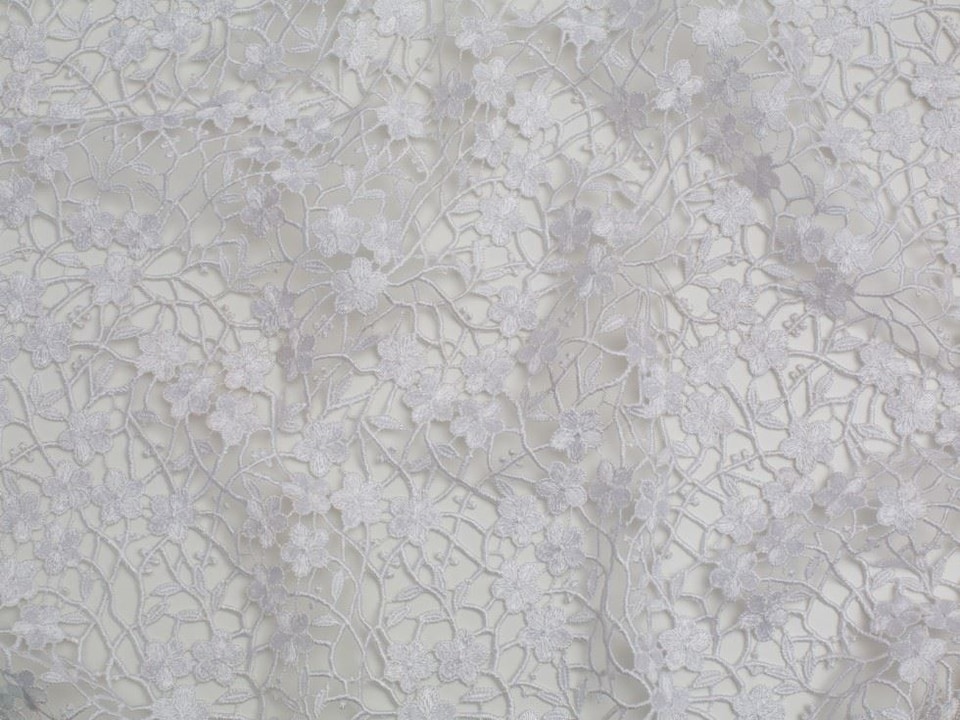 Minerva Core Range White Heavy Guipure Lace Fabric for Bridal, Dressmaking, 137cm / 53" Wide - per metre