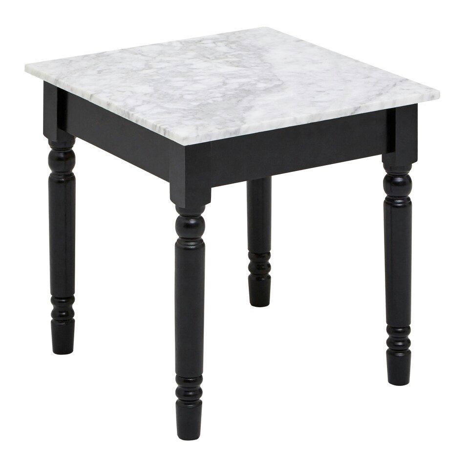 image 1 of Interiors By Premier Elegant Side Table, Marble Top Small Table By Couch For Livingroom, Carved Legs Bedside Table For Bedroom