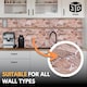 image 3 of NOVECRAFTO Brick & Stone Effect 3D Wall Panels (96cm x 48cm) DIY PVC Plastic Cladding Panels