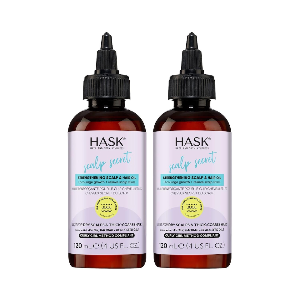 image 1 of Hask Texture Solutions Strengthening Scalp & Hair Oil -Nourishing Care, 2 Pack