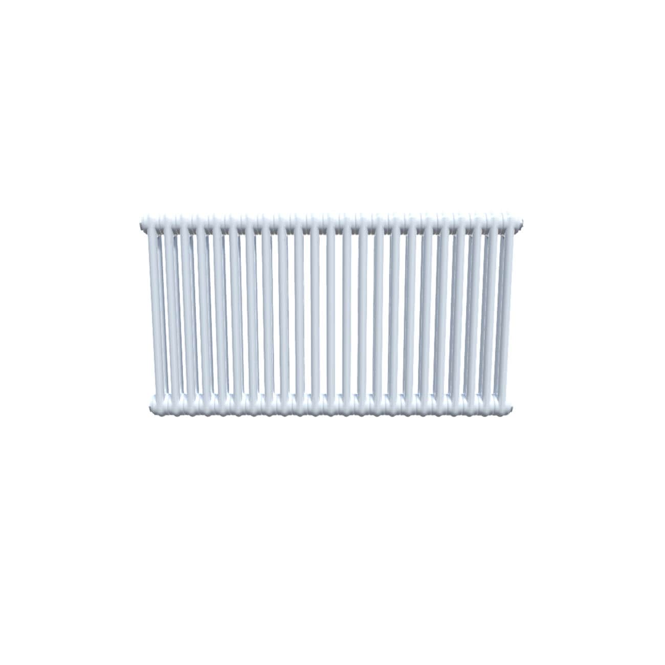 UK Radiators Bircham Double Column Horizontal Cast-Iron Radiator - White - (H) 602 x (W) 1061mm