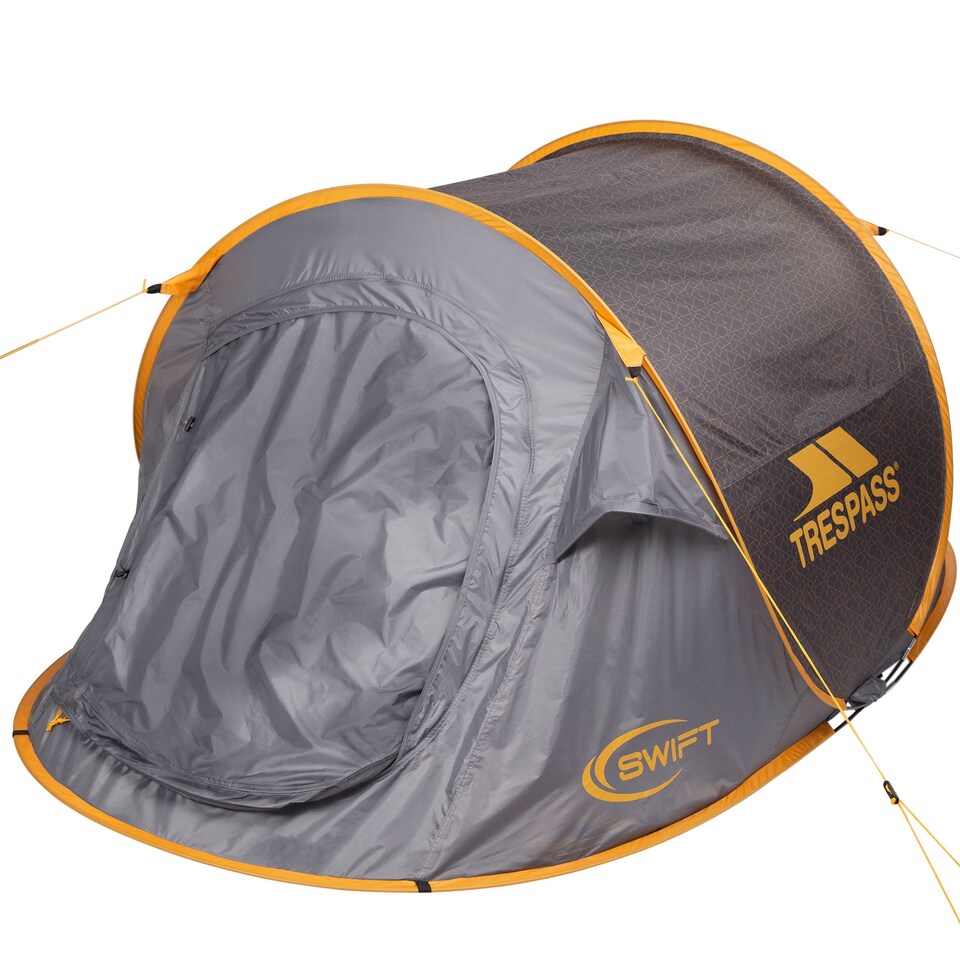 image 1 of Trespass Swift 2 Patterned Pop-Up Tent | Grey | Storm Grey | One Size | 1