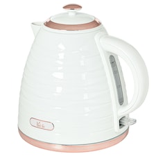 HOMCOM Electric Kettle, Fast Boil, 1.7L, 3kW, Swivel, White Ripple