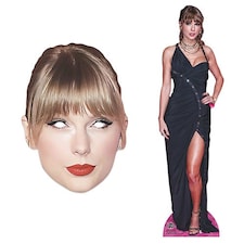 Taylor Glamourous Pose Lifesize Cardboard Cutout with Taylor Cardboard Face Mask
