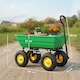 image 3 of Outsunny 75L Garden Cart Trolley Dump Wheelbarrow Trailer Truck 4 Wheels