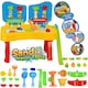 image 3 of Sand and Water Activity Table XL with Double Compartment, Waterfall Lids, and 25 Accessories – Outdoor Play Set with Lids and Water Mill