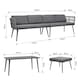 image 2 of Groundlevel The Hamilton 4 Piece Outdoor Furniture Set Outdoor Patio Sofa And Table