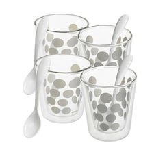 Zak Double Wall Espresso Cup Set with Spoon - 200ml