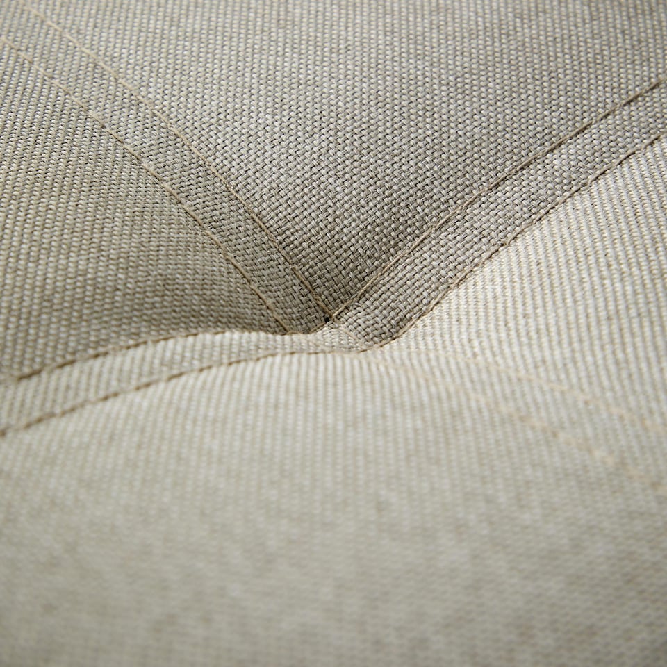 image 1 of Linen Upholstered Two Seater Pull-Out Double Sofa Bed Chair | Cream | Beige