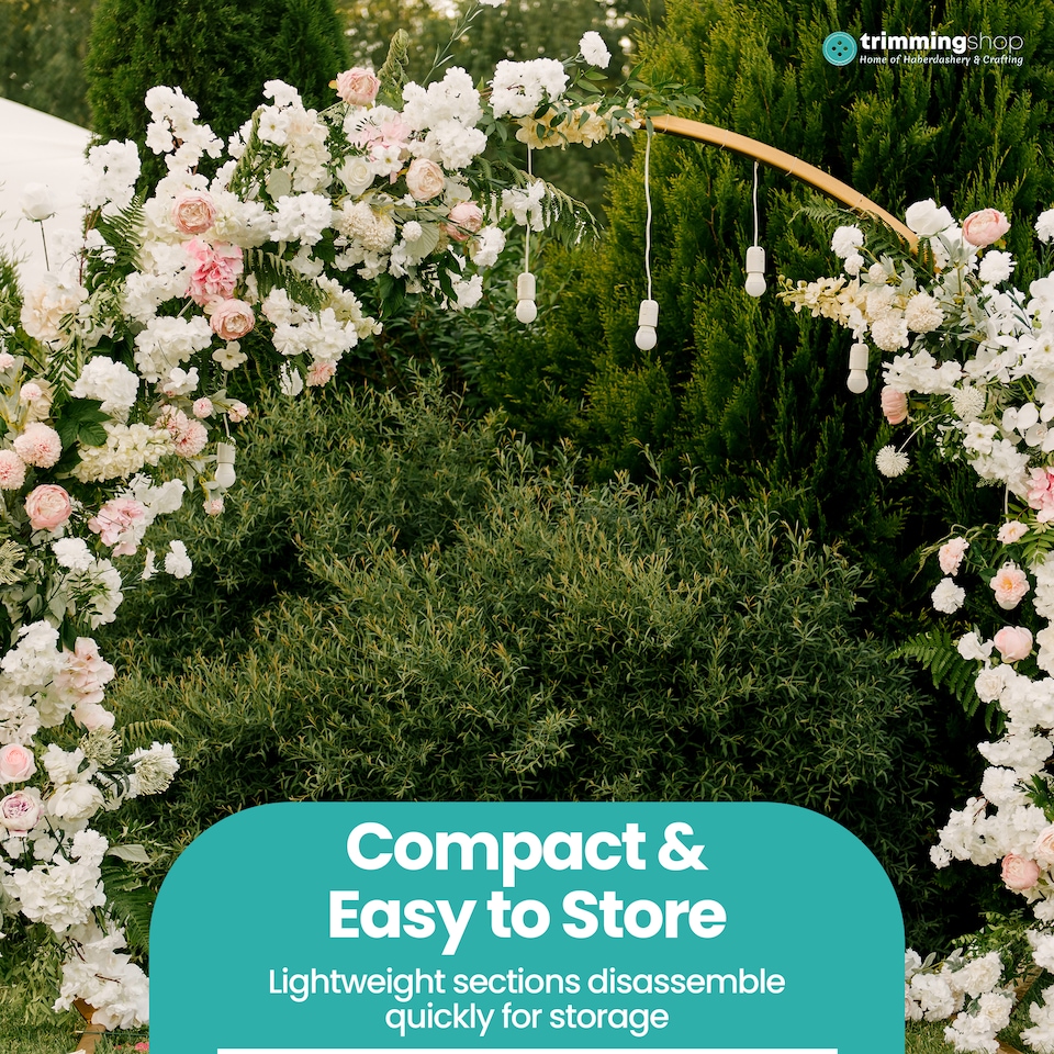 image 1 of Round Arch Stand Party Background Decoration, Garden Arbors - 260x220cm