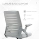 image 5 of Vinsetto Mesh Office Chair Home Swivel Task Chair with Arm, Grey