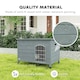 image 3 of PawHut Wooden Dog House, Dog Kennel w/ Removable Bottom, Dark Grey