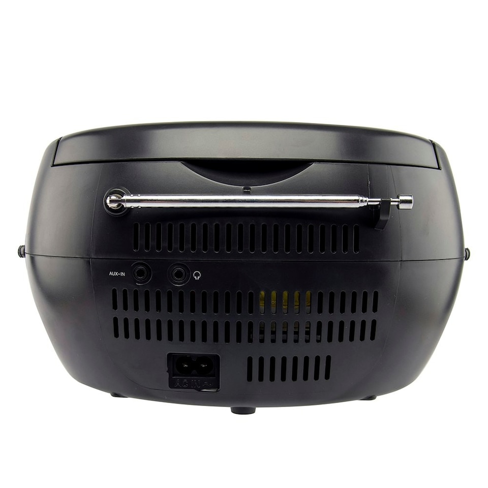 image 1 of Groov-e GVPS833/BK Traditional Boombox Portable CD & Cassette Player with Radio - Black