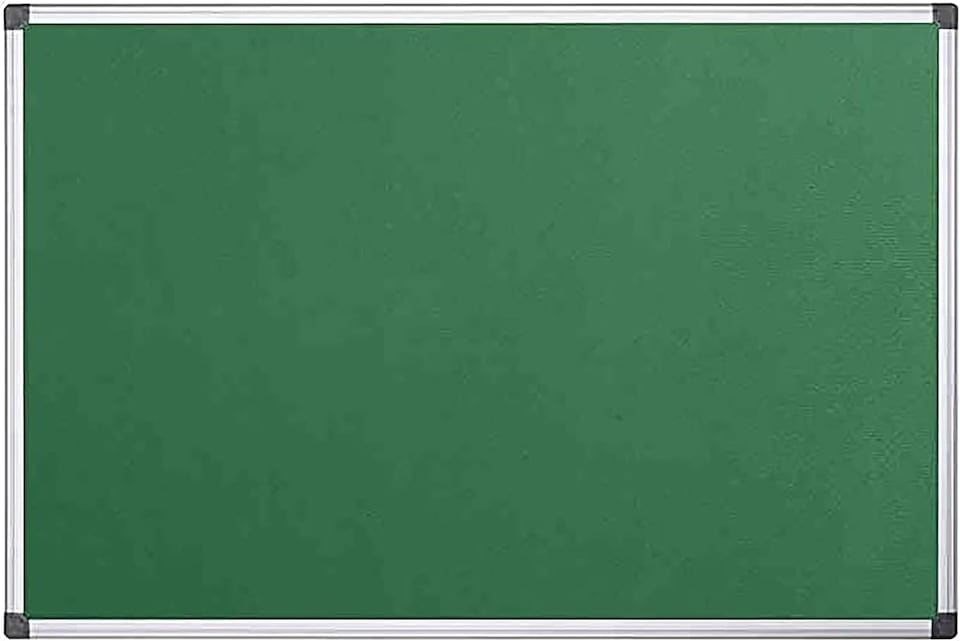 KAV 60cm x 45cm Aluminium Frame FELT Notice Pin Board - Notice Board Bulletin Frame for Office, School, Memo, and Home (Green)
